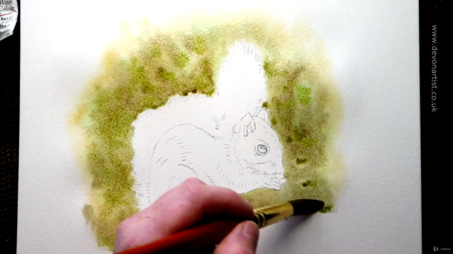 Watercolour Wildlife Painting - How To Paint a Red Squirrel - Screenshot_01