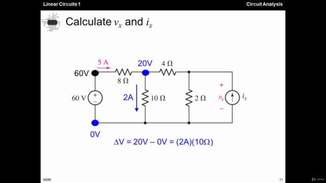 Linear Circuits 1 - 06 - Analysis with Ohm's Law, KCL, & KVL - Screenshot_02