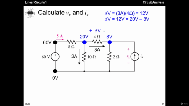 Linear Circuits 1 - 06 - Analysis with Ohm's Law, KCL, & KVL - Screenshot_03