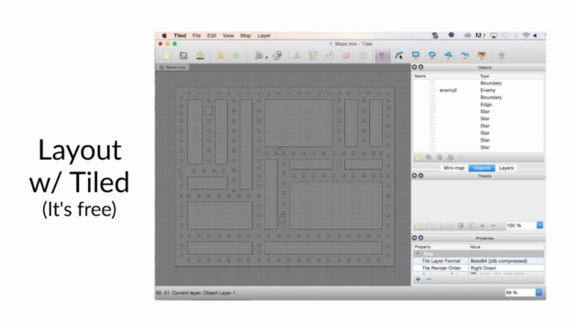 iOS Maze Games with Swift, Sprite Kit and Designed in Tiled - Screenshot_01