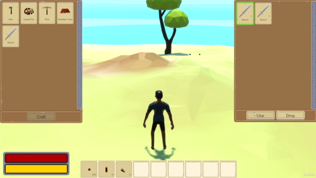 Unity 2019 Make an intermediate 3d survival game - Screenshot_01