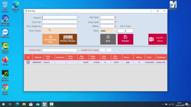 C# İle Sıfırdan Barkodlu Satış Programı Yapımı - Screenshot_03