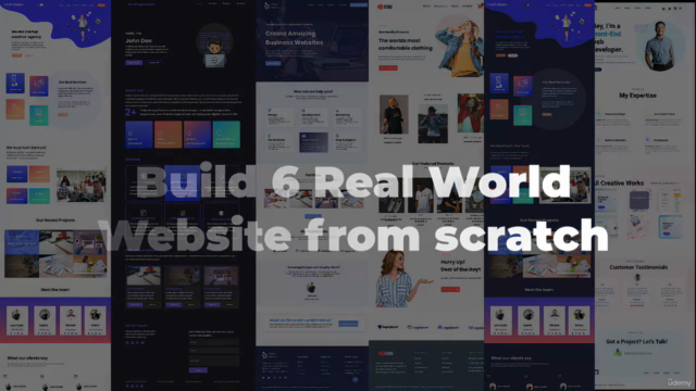 Build 6 Responsive Real World Websites using HTML CSS JS - Screenshot_01