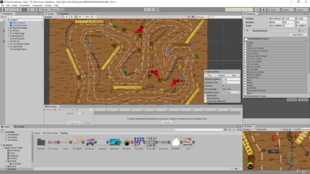 Learn to create a 2D Racing car game for FREE PART 5. - Screenshot_04
