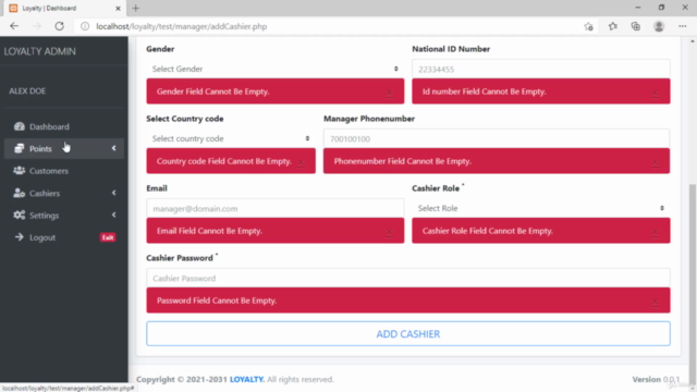 Learn PHP and MYSQL- Build a Customer Loyalty Reward System. - Screenshot_02