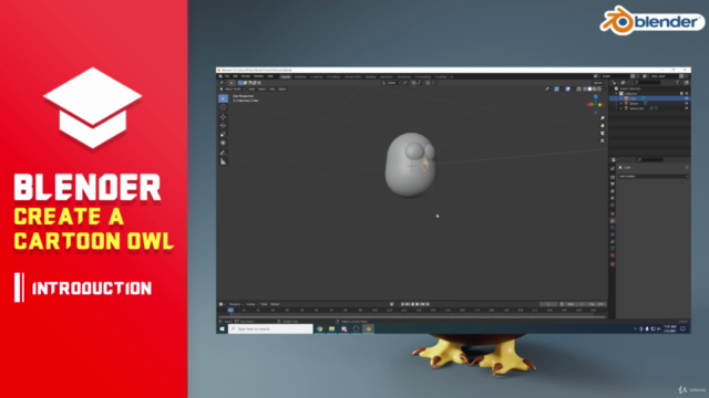 Blender 3D - Create a Cartoon Owl - Screenshot_01