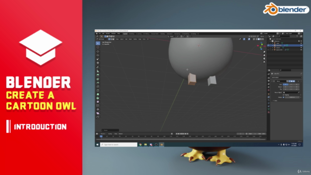 Blender 3D - Create a Cartoon Owl - Screenshot_02