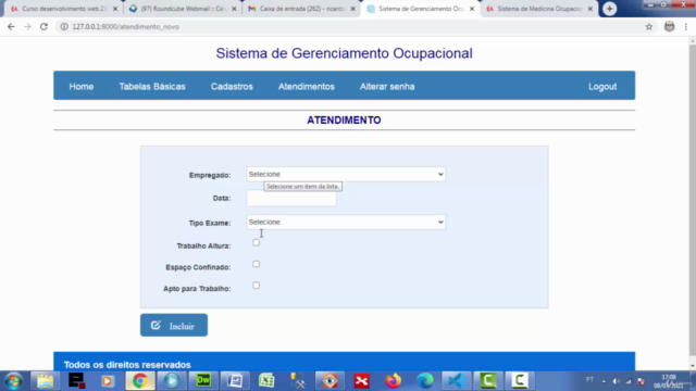 Sistema de Medicina Ocupacional em Python/Django na prática - Screenshot_04