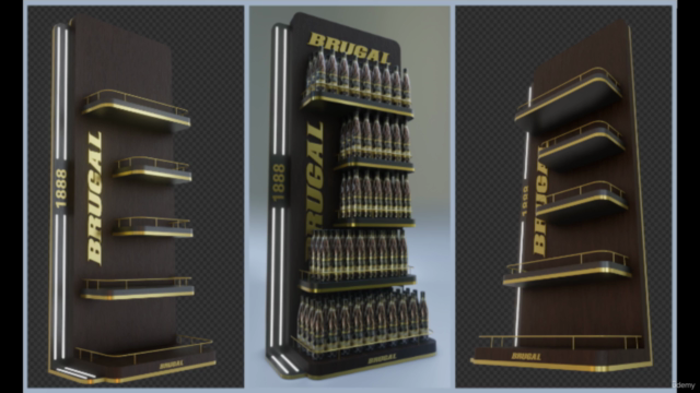 Modelado de Gondola para trade marketing en Blender 3D - Screenshot_02