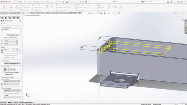 Diseño Con Chapa Metálica en SOLIDWORKS - Screenshot_02