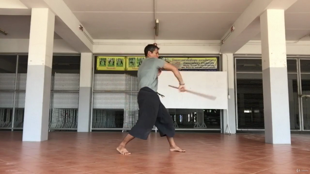 Stick baton how to use in Krabi Krabong Thai martial art - Screenshot_03