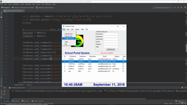 Python Database Design | Build A Database Management System - Screenshot_04