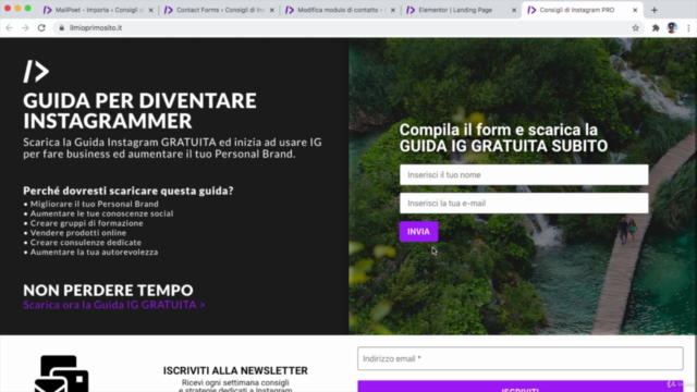 Come creare una Landing Page e una Newsletter con Wordpress - Screenshot_01