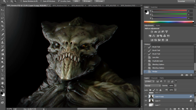 How to sculpt Creature Concept at ZBrush - Screenshot_04