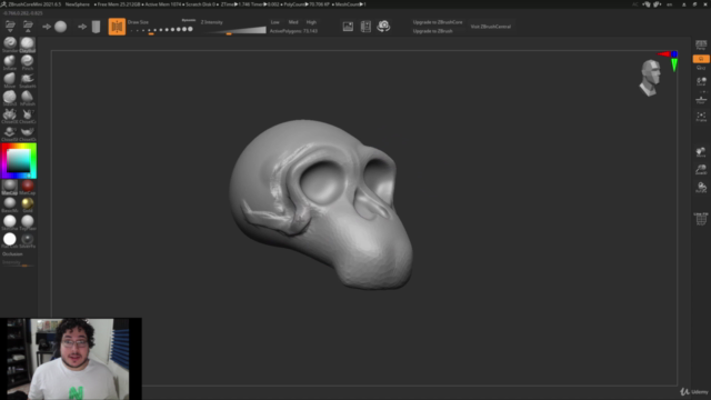 Zbrush Core Mini Tutorial: Learn Sculpting From Scratch - Screenshot_02