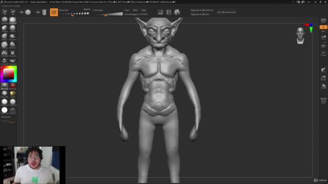 Zbrush Core Mini Tutorial: Learn Sculpting From Scratch - Screenshot_04