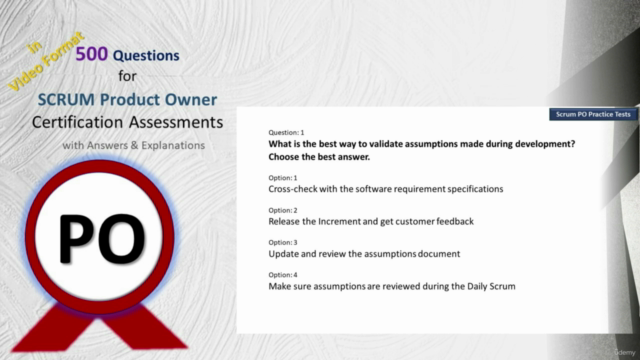 Professional Scrum Product Owner ™ (PSPO ™) Prep Video 500Qs - Screenshot_01