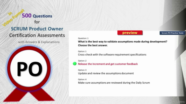 Professional Scrum Product Owner ™ (PSPO ™) Prep Video 500Qs - Screenshot_02