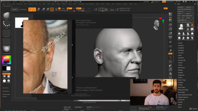 Zbrush Character Likeness Sculpting Tutorial - Screenshot_03