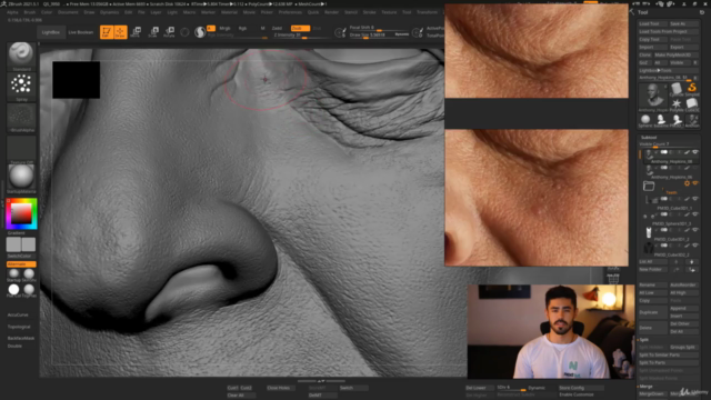 Zbrush Character Likeness Sculpting Tutorial - Screenshot_04