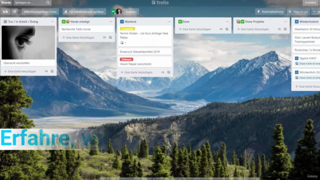 Trello anwenden | Agiles Kanban Selbst- & Projektmanagement - Screenshot_02