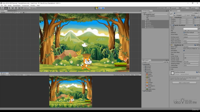 Unity 遊戲設計｜2D 喵喵接水果遊戲 PC Game / 切水果遊戲 App Game - Screenshot_03