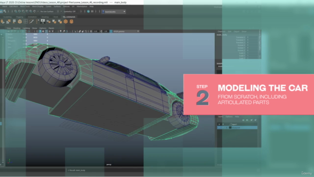 Maya LT for Games: Create Stylized Low-Poly vehicle - Screenshot_03