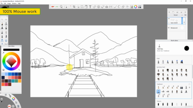 Learn Lake House Digital Painting using Autodesk Sketchbook - Screenshot_01