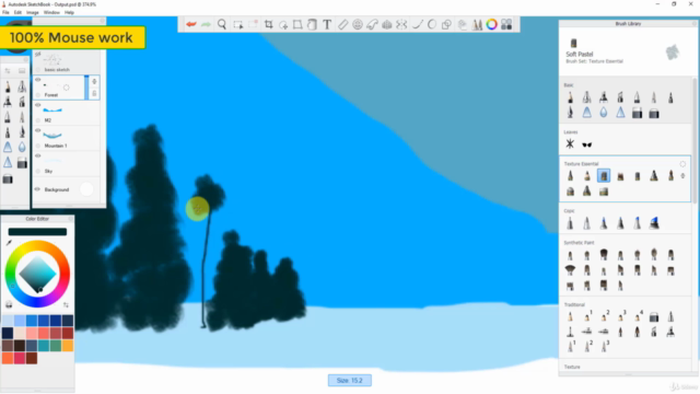 Learn Lake House Digital Painting using Autodesk Sketchbook - Screenshot_02