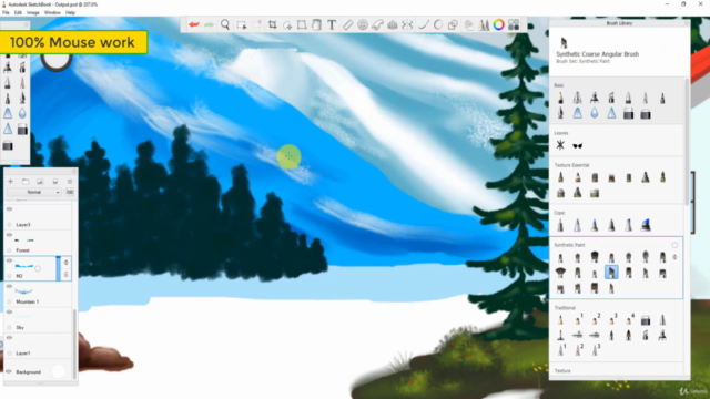 Learn Lake House Digital Painting using Autodesk Sketchbook - Screenshot_04