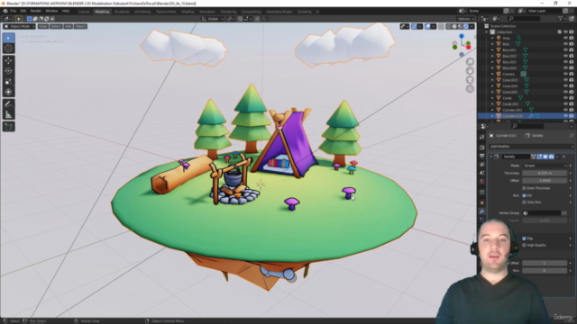 Blender : Débuter en modélisation 3D LowPoly | Cours complet - Screenshot_04