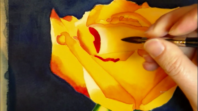 Paint a Watercolor Rose - Watercolor Painting for Beginners - Screenshot_04