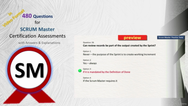 Professional Scrum Master ™ ( PSM ™): 6 Prep Videos 480 QAs - Screenshot_02