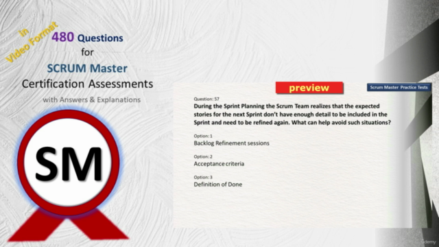 Professional Scrum Master ™ ( PSM ™): 6 Prep Videos 480 QAs - Screenshot_03