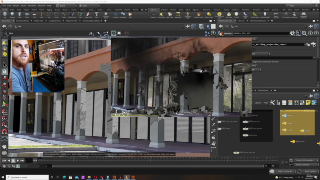 Houdini FX : Creating a Building Explosion - Screenshot_04