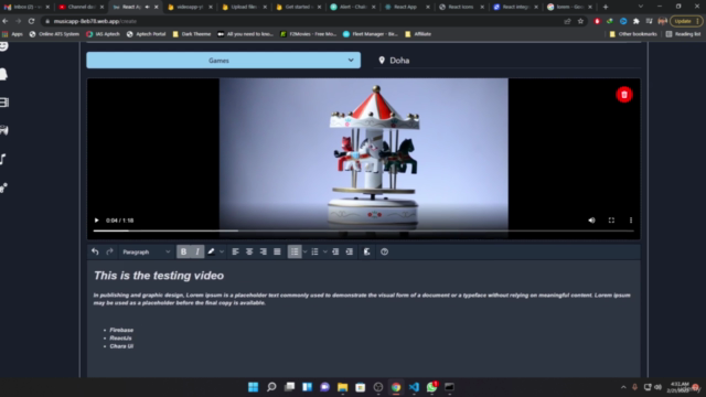 Full Stack Video Blog Using ReactJs, Firebase | For Beginner - Screenshot_03