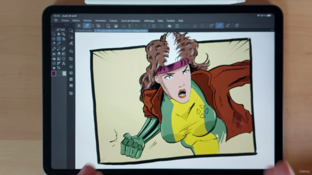 LES COMICS: Croquis, encrage et couleur - Screenshot_03