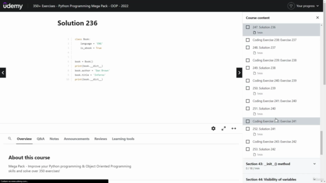 350+ Exercises - Python Programming Mega Pack - OOP - Screenshot_02