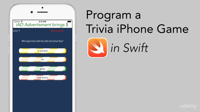 Build a Trivia iPhone game that monetizes - Swift2 and iOS9 - Screenshot_01