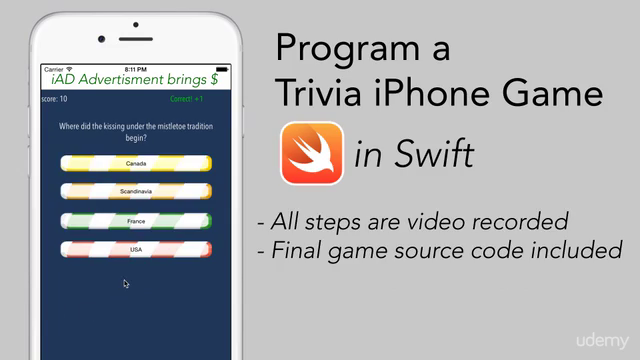 Build a Trivia iPhone game that monetizes - Swift2 and iOS9 - Screenshot_02