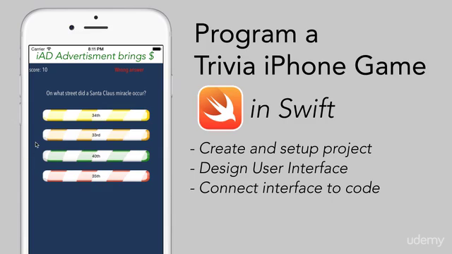 Build a Trivia iPhone game that monetizes - Swift2 and iOS9 - Screenshot_03