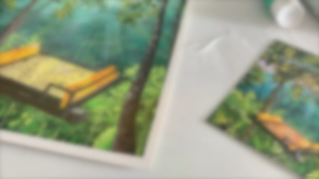 Acrylic Landscape Painting - Swing Bed In Nature - Screenshot_01