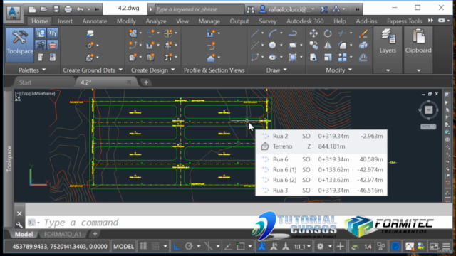 Autocad Civil 3d 2017 Loteamento - Screenshot_02