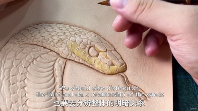 Leather carving Snake Leather craft - Screenshot_03