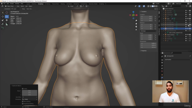 Female Anatomy Sculpting in Blender Course - Screenshot_04