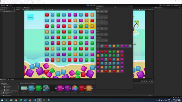 Aprenda a criar um jogo quebra-cabeça estilo Match 3 - Unity - Screenshot_01