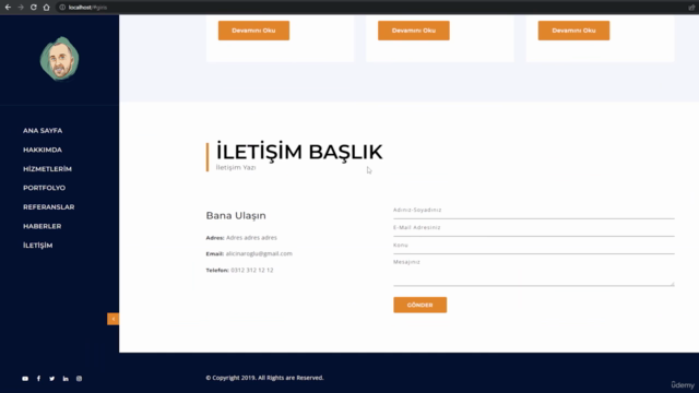 Sıfırdan Wordpress Kişisel Portfolyo Tema Yapımı [2023] - Screenshot_03