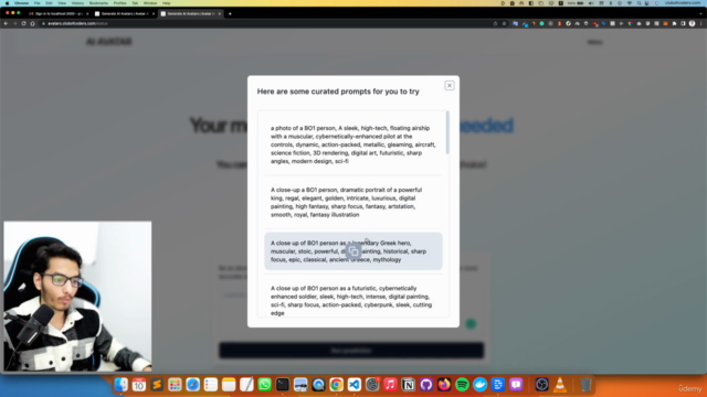 Build AI Avatar generation Web App using NextJs - Screenshot_04