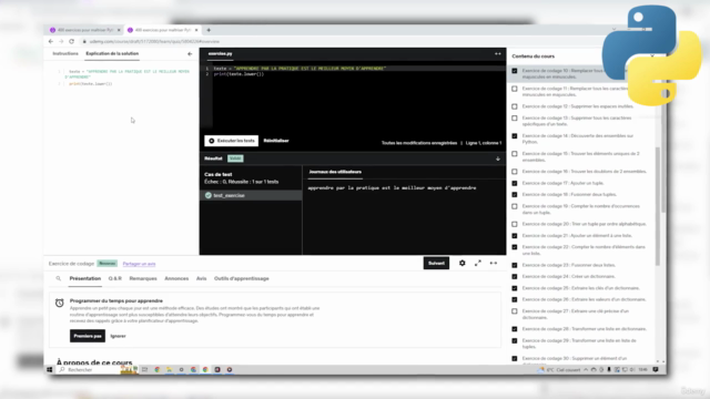 200 exercices pour maîtriser Python de A à Z en 2025 - Screenshot_01