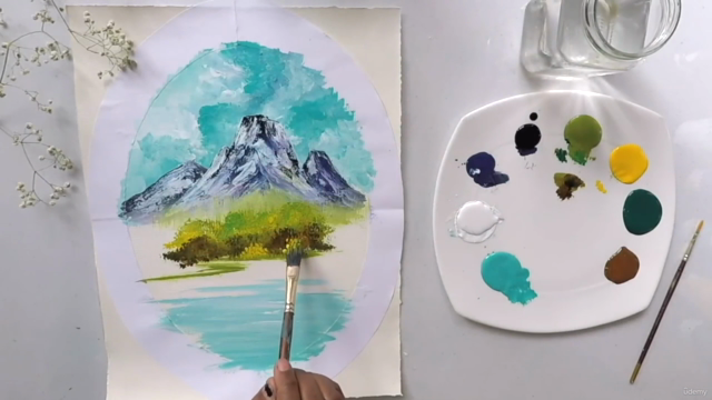 How To Paint An Oval Landscape Painting Using Acrylics - Screenshot_04